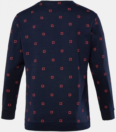 JP1880 Two-piece Pyjamas Long Sleeve and Long Trousers Navy - Бельо & Бански шорти - Мъжко бельо големи размери