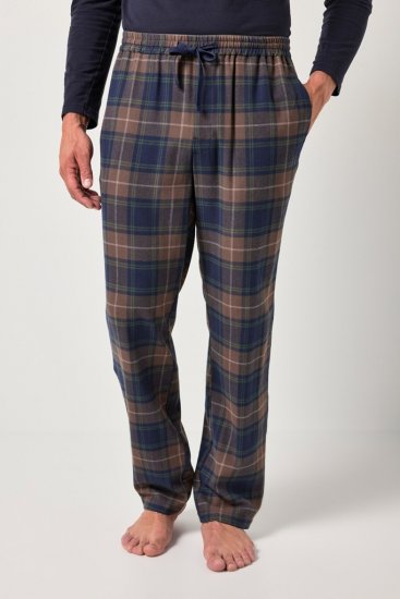 JP1880 Pyjama Trousers Flannel Check Brown - Бельо & Бански шорти - Мъжко бельо големи размери