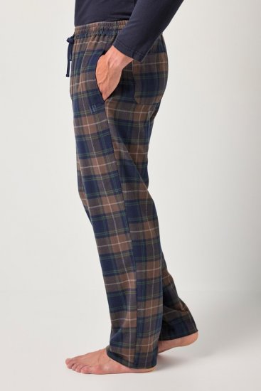 JP1880 Pyjama Trousers Flannel Check Brown - Бельо & Бански шорти - Мъжко бельо големи размери