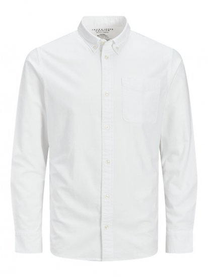 Jack & Jones Brook Oxford Shirt Long Sleeve White - Ризи - мъжки ризи големи размери