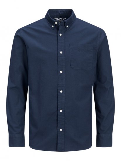 Jack & Jones Brook Oxford Shirt Long Sleeve Navy - Ризи - мъжки ризи големи размери