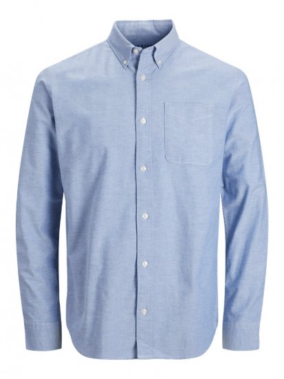 Jack & Jones Brook Oxford Shirt Long Sleeve Blue - Ризи - мъжки ризи големи размери