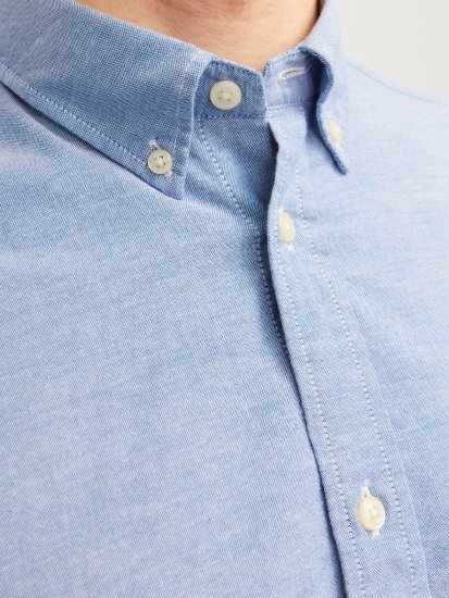 Jack & Jones Brook Oxford Shirt Long Sleeve Blue - Ризи - мъжки ризи големи размери
