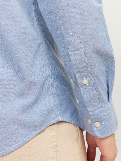 Jack & Jones Brook Oxford Shirt Long Sleeve Blue - Ризи - мъжки ризи големи размери
