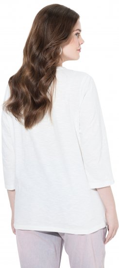 Ulla Popken Fashion Graphic T-Shirt Off-White - Печатни тениски за жени - 