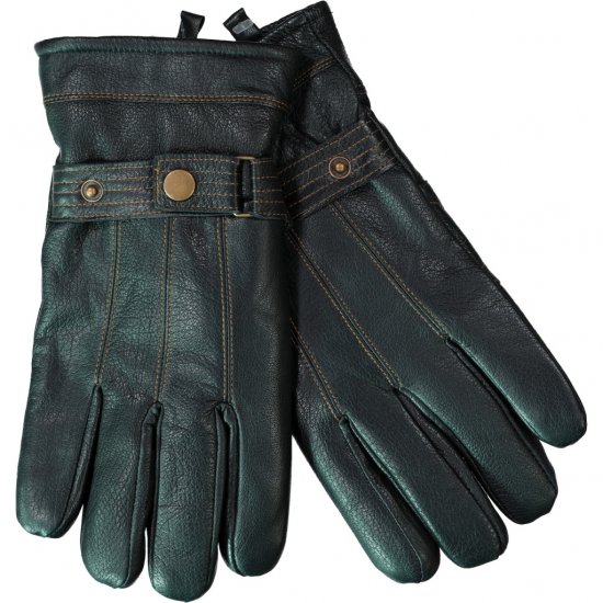 JP1880 Gloves Leather Warm Lining Black - Аксесоари - 