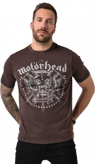 JP1880 Motörhead Soft Jersey Vintage T-Shirt Brown - Тениски на групи - 