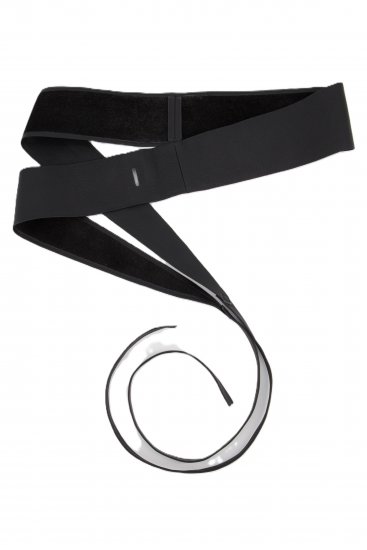 Ulla Popken Soft Leather Tie Belt Black - Дамски колани - 