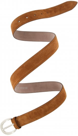 Ulla Popken Suede Thin Belt Brown - Дамски колани - 