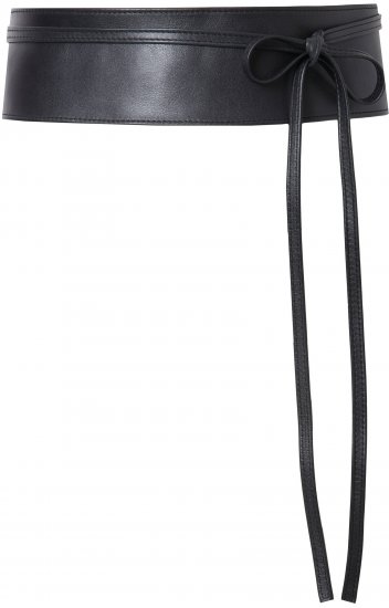 Ulla Popken Tie Belt Black - Дамски колани - 