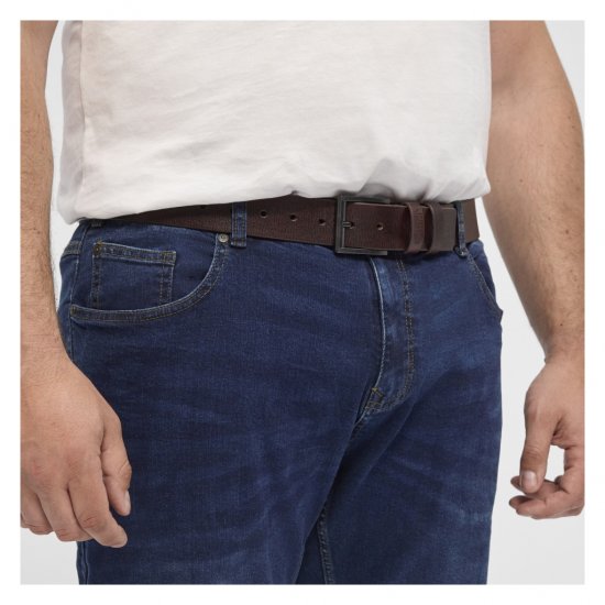 North Latitude Belt Dark Brown - Колани - мъжки колани големи размери