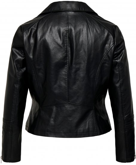 Only Carmakoma Emmy Biker Jacket Black - Кожени якета - 