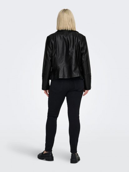 Only Carmakoma Emmy Biker Jacket Black - Кожени якета - 
