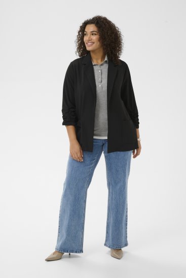 Kaffe Curve Pheolo 3/4 Sleeve Blazer Black Deep - Блейзери - 