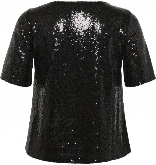 Kaffe Curve Mirana Sequin Blouse Black - Блузи - 