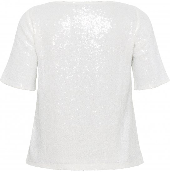 Kaffe Curve Mirana Sequin Blouse Chalk - Блузи - 