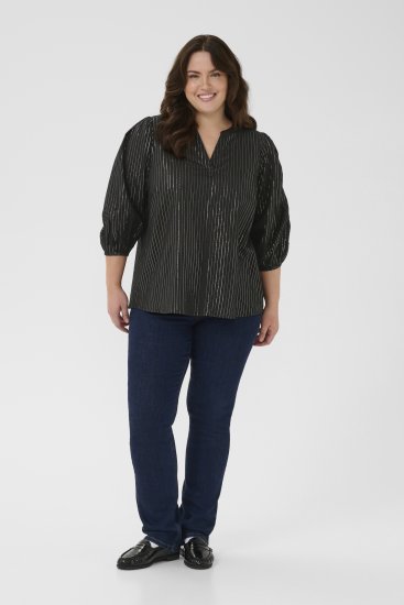 Kaffe Curve Luisa Blouse Black Deep - Блузи - 