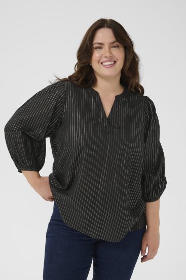 Kaffe Curve Luisa Blouse Black Deep - Блузи - 