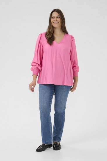 Kaffe Curve Sofia Blouse Pink Power - Блузи - 