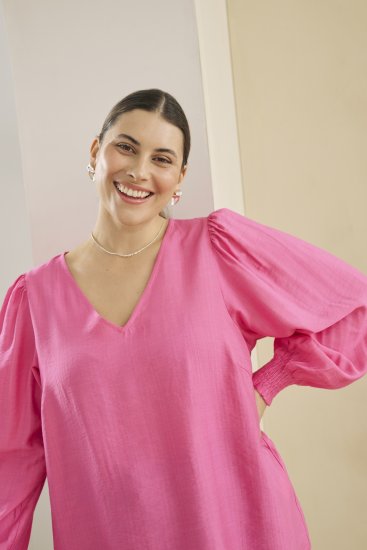 Kaffe Curve Sofia Blouse Pink Power - Блузи - 