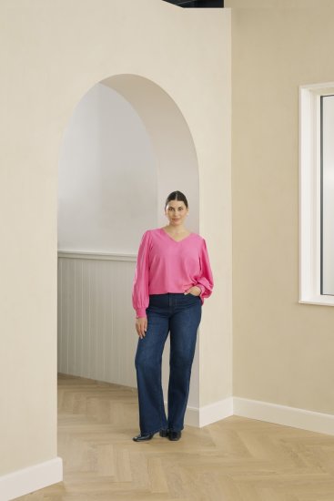Kaffe Curve Sofia Blouse Pink Power - Блузи - 