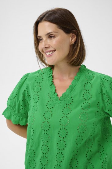 Kaffe Curve Dina Blouse Bright Green - Блузи - 