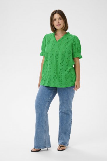 Kaffe Curve Dina Blouse Bright Green - Блузи - 