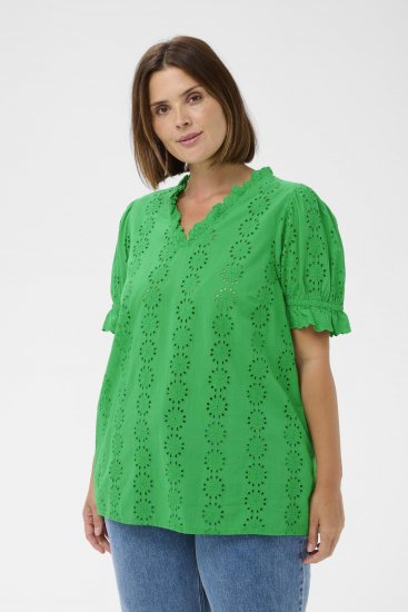 Kaffe Curve Dina Blouse Bright Green - Блузи - 