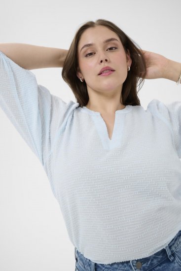 Kaffe Curve Penelopia Blouse Nantucket Breeze Blue - Блузи - 