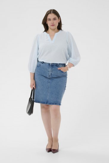 Kaffe Curve Penelopia Blouse Nantucket Breeze Blue - Блузи - 