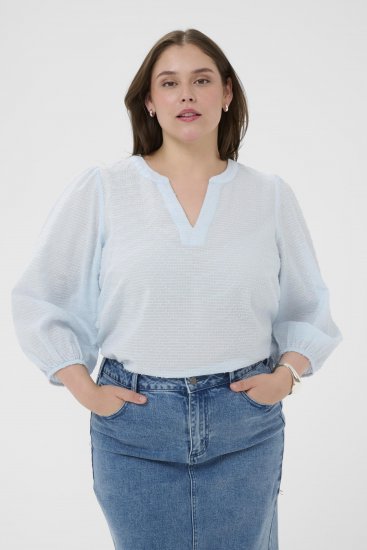 Kaffe Curve Penelopia Blouse Nantucket Breeze Blue - Блузи - 