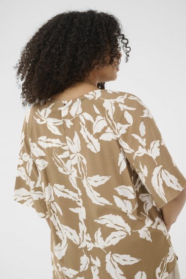 Kaffe Curve Marla Blouse Oak Chalk Leaf - Блузи - 