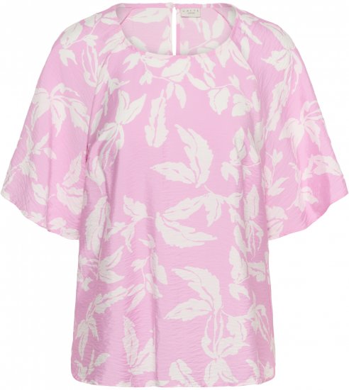 Kaffe Curve Marla Blouse Pink Frosting Chalk Leaf - Блузи - 