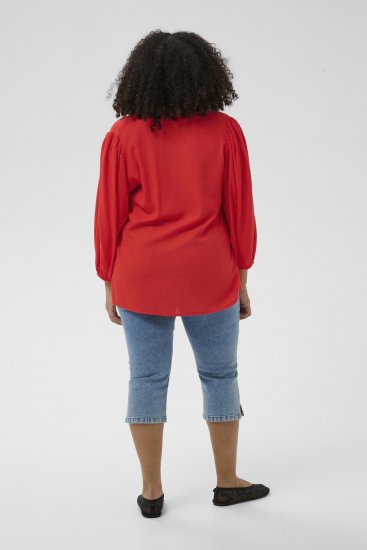 Kaffe Curve Mille Blouse Poppy Red - Блузи - 