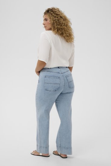 Kaffe Curve Mina Lace Blouse Chalk White - Блузи и туники - 