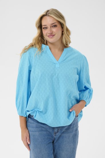 Kaffe Curve Thea Blouse Aquarius Blue - Блузи и туники - 