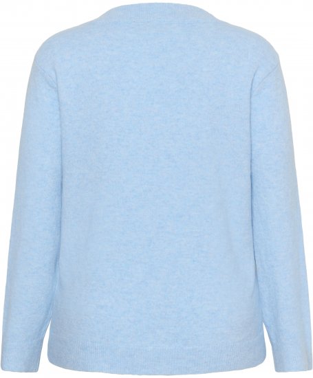 Kaffe Curve Jilanda V-Neck Pullover Blue - Пуловери и Трикотаж - 