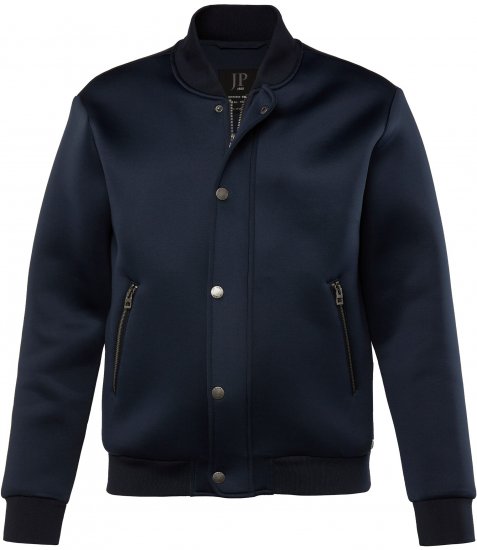 JP1880 College Jacket Scuba Fabric with Zipper Navy - Якета - мъжки якета големи размери