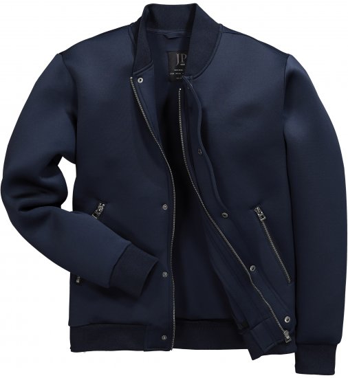 JP1880 College Jacket Scuba Fabric with Zipper Navy - Якета - мъжки якета големи размери