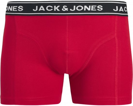 Jack & Jones Hector Solid Trunks 3-Pack Navy/Red/Grey - Боксерки - мъжки боксерки големи размери