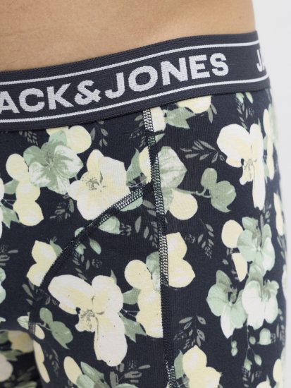 Jack & Jones Acray Flower Boxers 3-Pack Black/Navy - Бельо & Бански шорти - Мъжко бельо големи размери