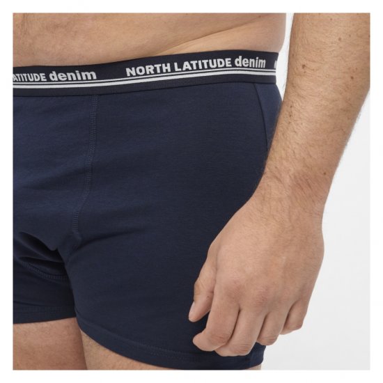 North Latitude 5-Pack Boxershorts Navy - Боксерки - мъжки боксерки големи размери