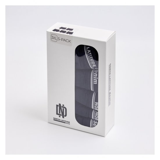 North Latitude 5-Pack Boxershorts Navy - Боксерки - мъжки боксерки големи размери