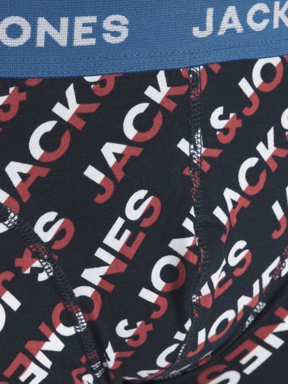Jack & Jones Logo Trunks 3-Pack Navy Blazer - Бельо & Бански шорти - Мъжко бельо големи размери