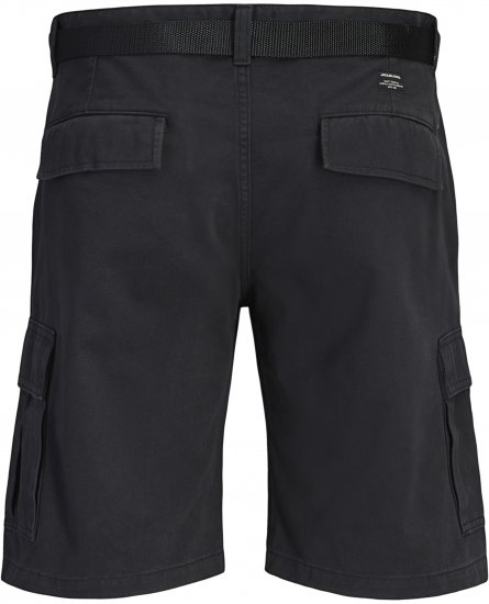 Jack & Jones Cole Hudson Belted Cargo Shorts Black - Шорти - мъжки къси панталони големи размери