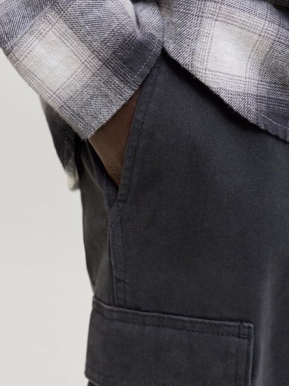Jack & Jones Cole Hudson Belted Cargo Shorts Black - Шорти - мъжки къси панталони големи размери