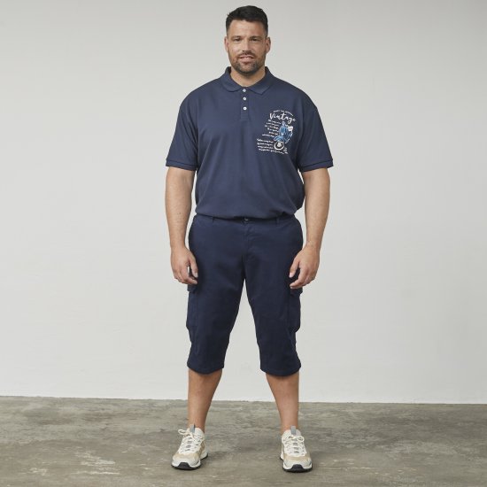 North Latitude 61150 Cargo Comfort Fit Capri Тъмносиньо - Шорти - мъжки къси панталони големи размери