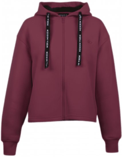 Nora Mikken GERTRUD Cropped Hoodie Burgundy - Суичъри & cуичъри с качулка - 