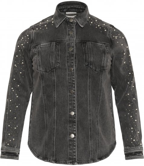 Kaffe Curve Petri Denim Jacket Grey Vintage Wash - Якета - 