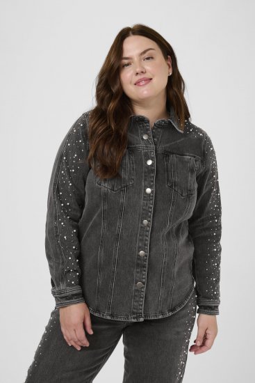 Kaffe Curve Petri Denim Jacket Grey Vintage Wash - Якета - 
